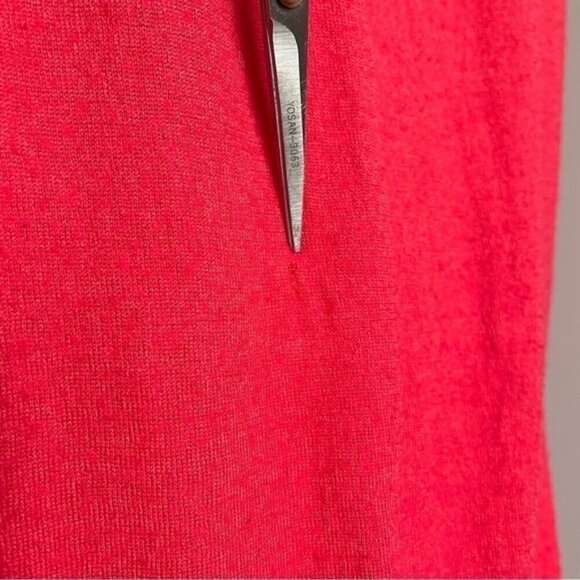 Theory Coral Pink Wool Silk Belinda B Fluidity Crew Neck Long Sleeve Knit - S - Picture 5 of 12